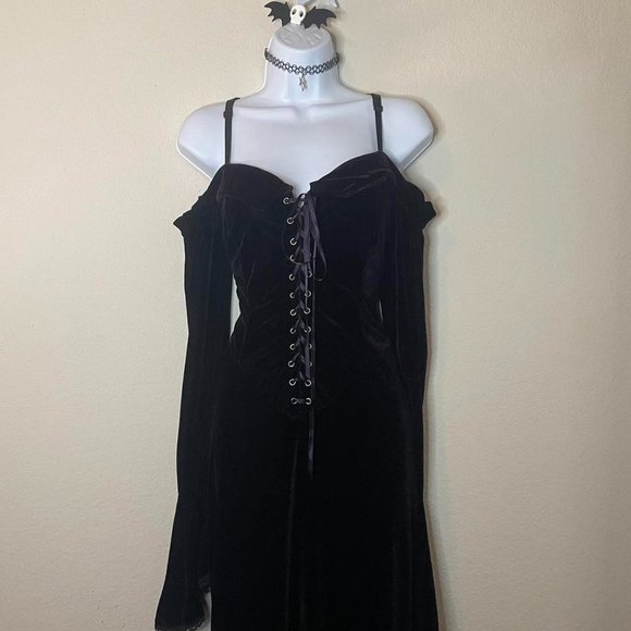 Lip Service Dresses & Skirts - subterranea black and purple goth gown
